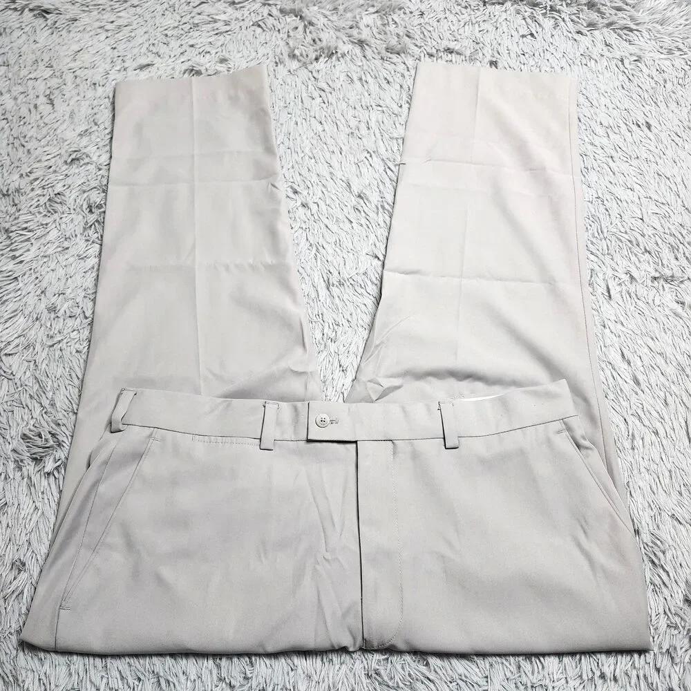 Louis Raphael Golf Pants Mens 40x29 Flat‎ Front Dress Trousers Classic Polyester
